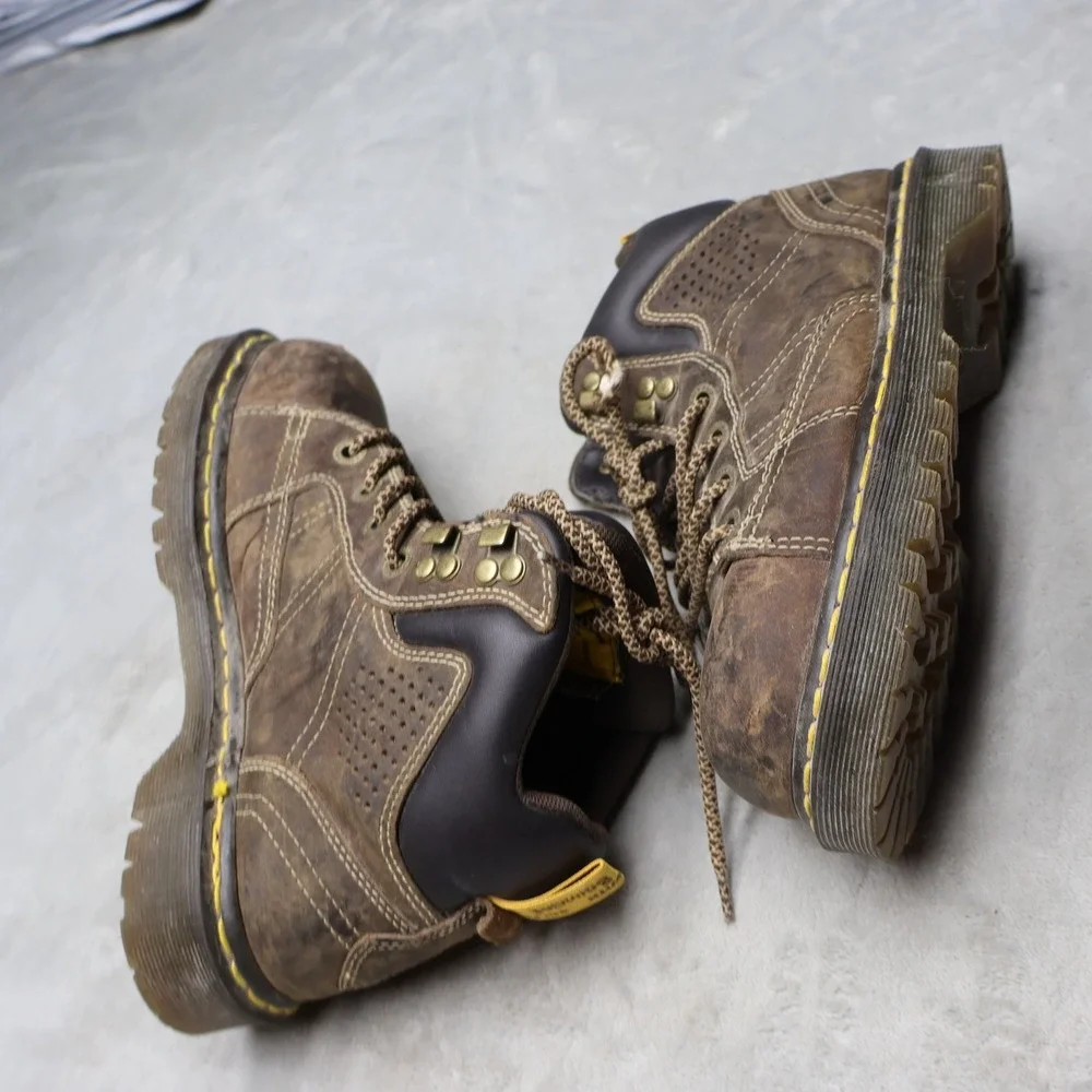 Dr. Martens Men 6 Women 7 Work Boots Brwn Ironbridge Steel Toe Industrial Safety